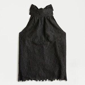 NWT J Crew Tie-neck top in lace (HUNG)